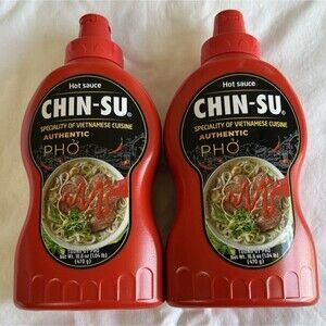2x Chin Su Vietnamese Phở Hot Chili Sauce Sweet Garlic Pho Condiment Pack 16.6oz